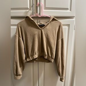 Teddy Cropped Hoodie